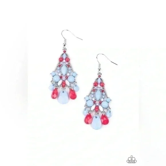 Blue/Pink Earrings - Picture 2 of 4
